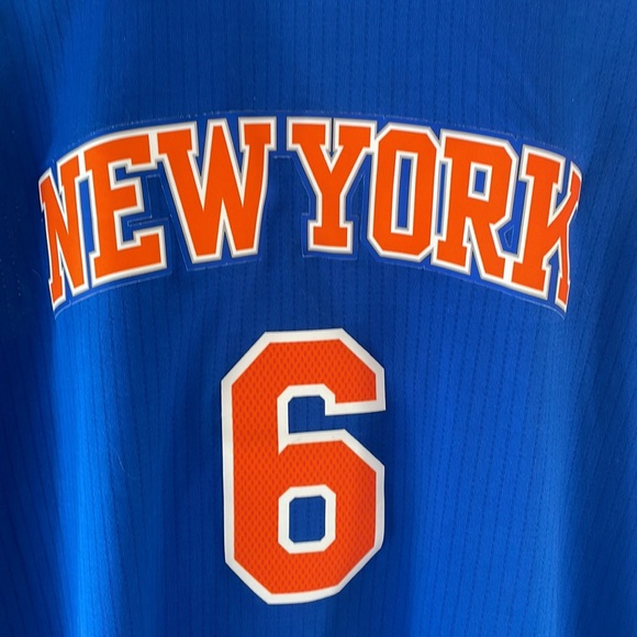 2015 adidas Men's New York Knicks NBA Jersey #6 Kristaps Porzingis - Size L - Picture 3 of 7